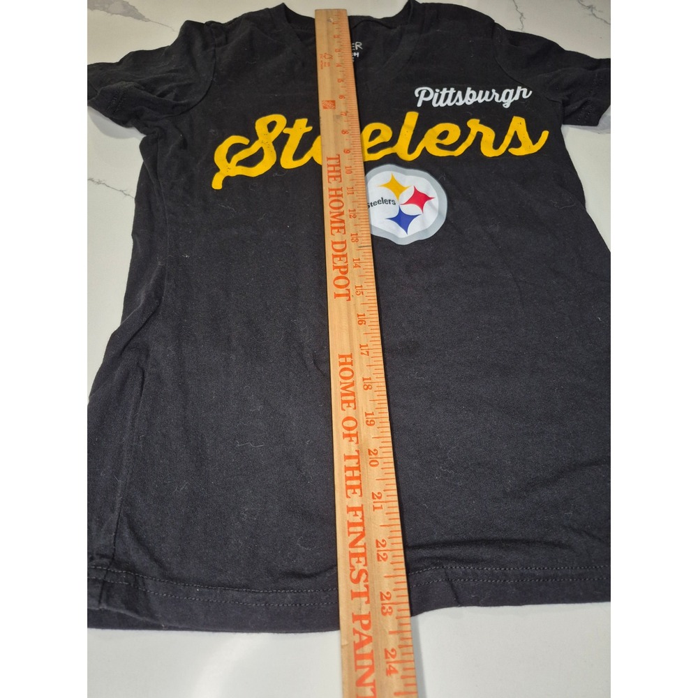 GIII Pittsburgh Steelers V-Neck T-Shirt NFL Football‎ Fan Apparel XS - Picture 5 of 5